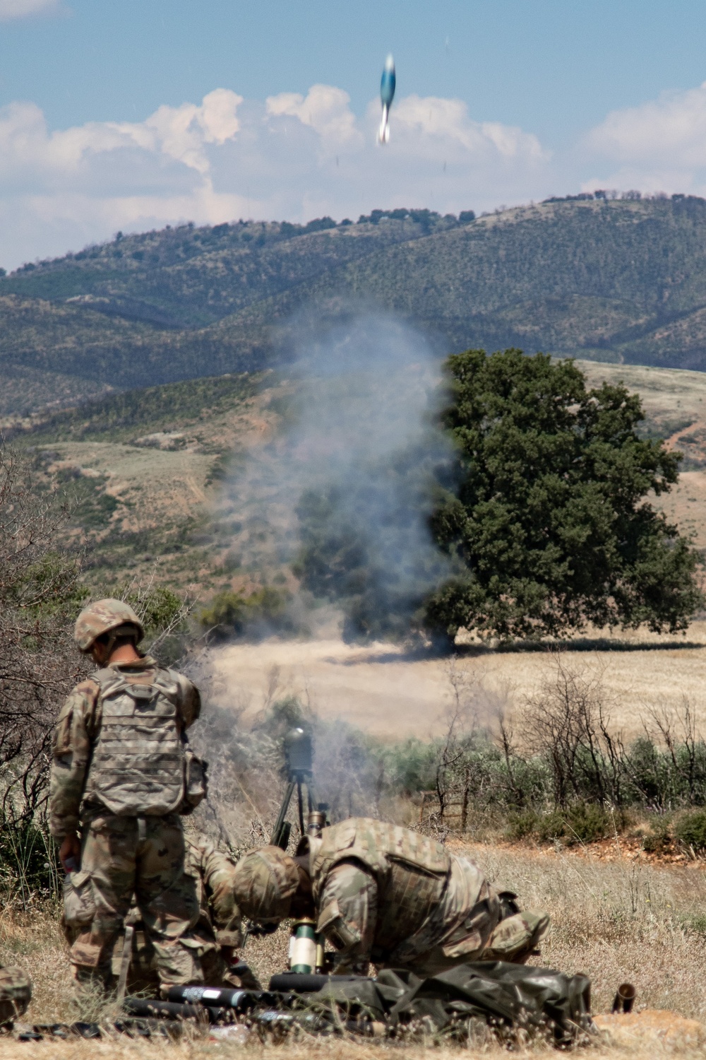 Connecticut National Guard launches mortars at Immediate Response 25 in Greece