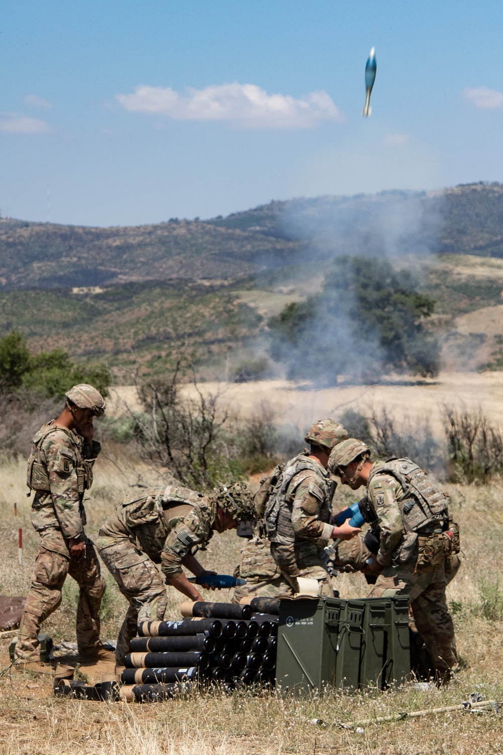 Connecticut National Guard launches mortars at Immediate Response 25 in Greece