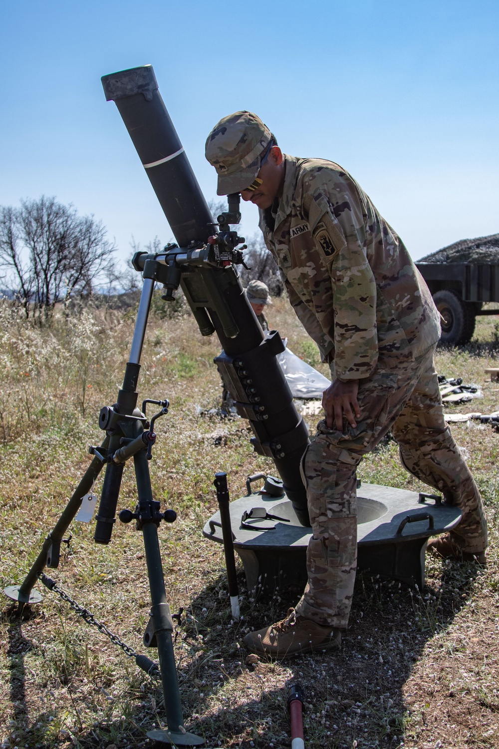 Connecticut National Guard launches mortars at Immediate Response 25 in Greece