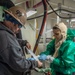 Puget Sound Naval Shipyard (PSNS) workers conduct ship maintenance onboard USS Ronald Reagan (CVN 76).