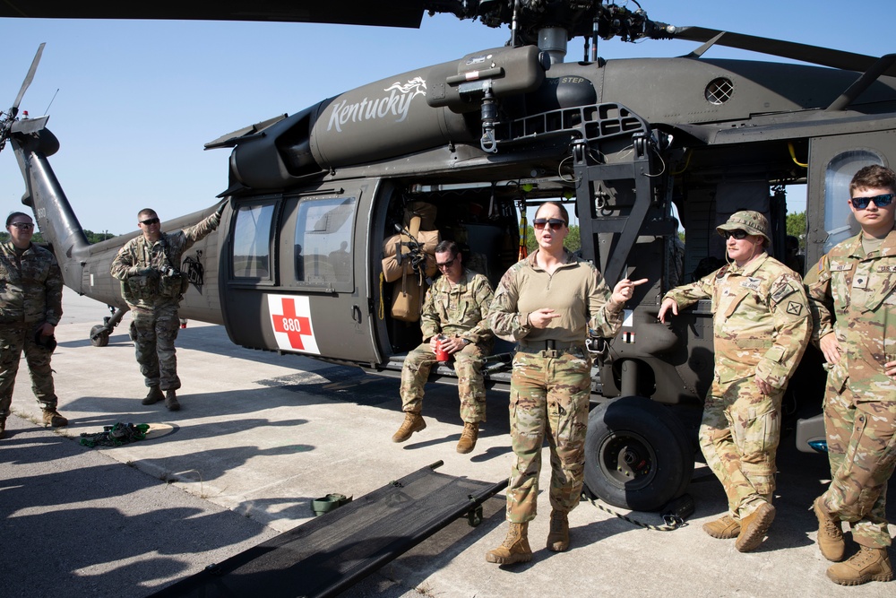 Hot and Cold load training - Detachment 1, Charlie Company, 2nd Battalion, 238th Aviation Regiment Medical Evacuation and Cold Load Training with the