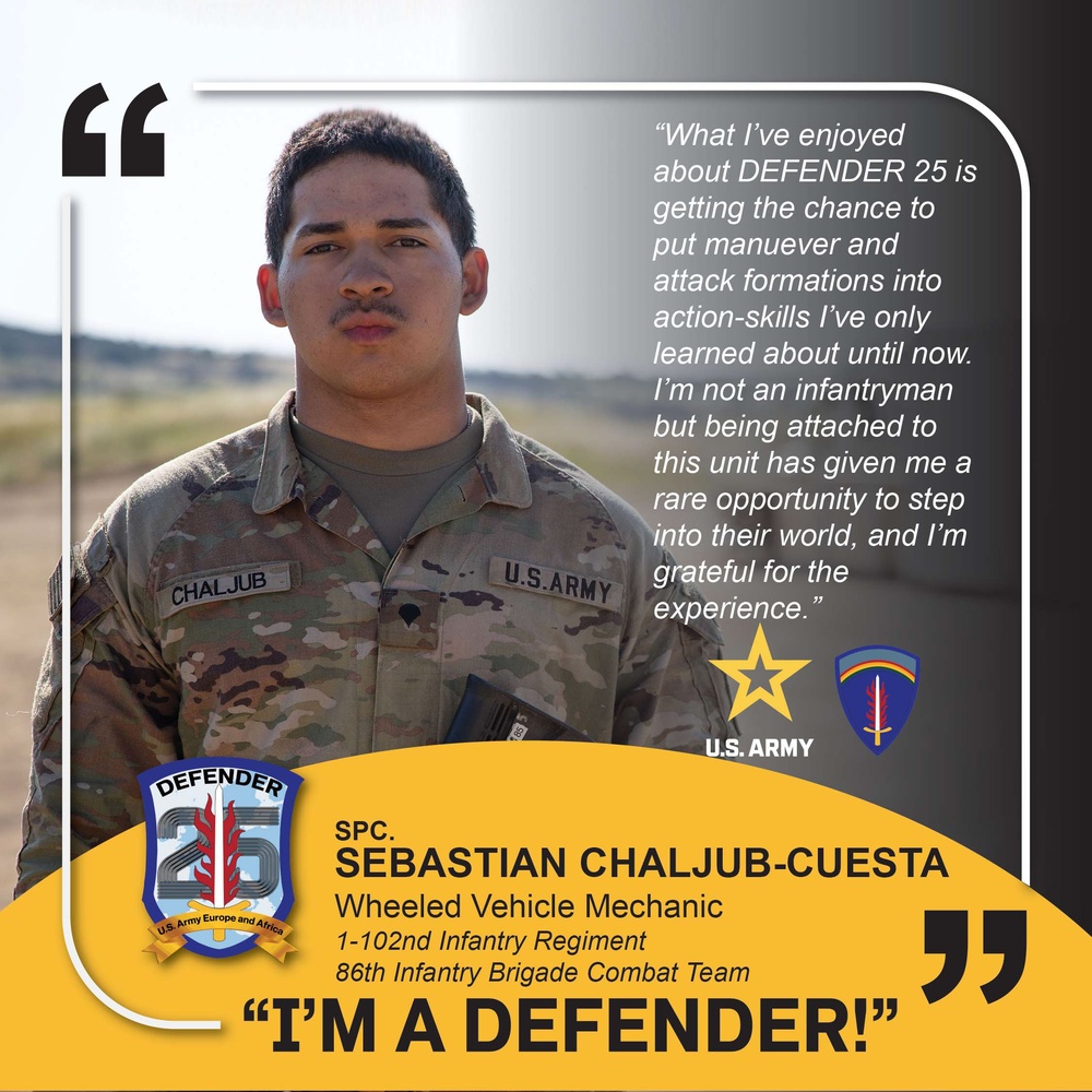1-102nd Infantry Regiment &quot;IM A DEFENDER&quot; Spc. Sebastian Chaljub-Cuesta
