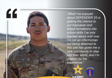 1-102nd Infantry Regiment &quot;IM A DEFENDER&quot; Spc. Sebastian Chaljub-Cuesta