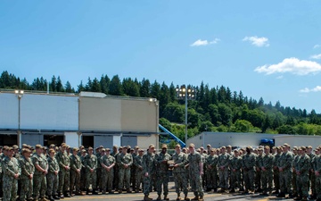 COMSUBGRU-9 Presents Olympic Bowl Trophy to USS Nebraska (SSBN 739)