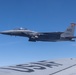 KC-135 Stratotanker refuels F-15E Strike Eagle