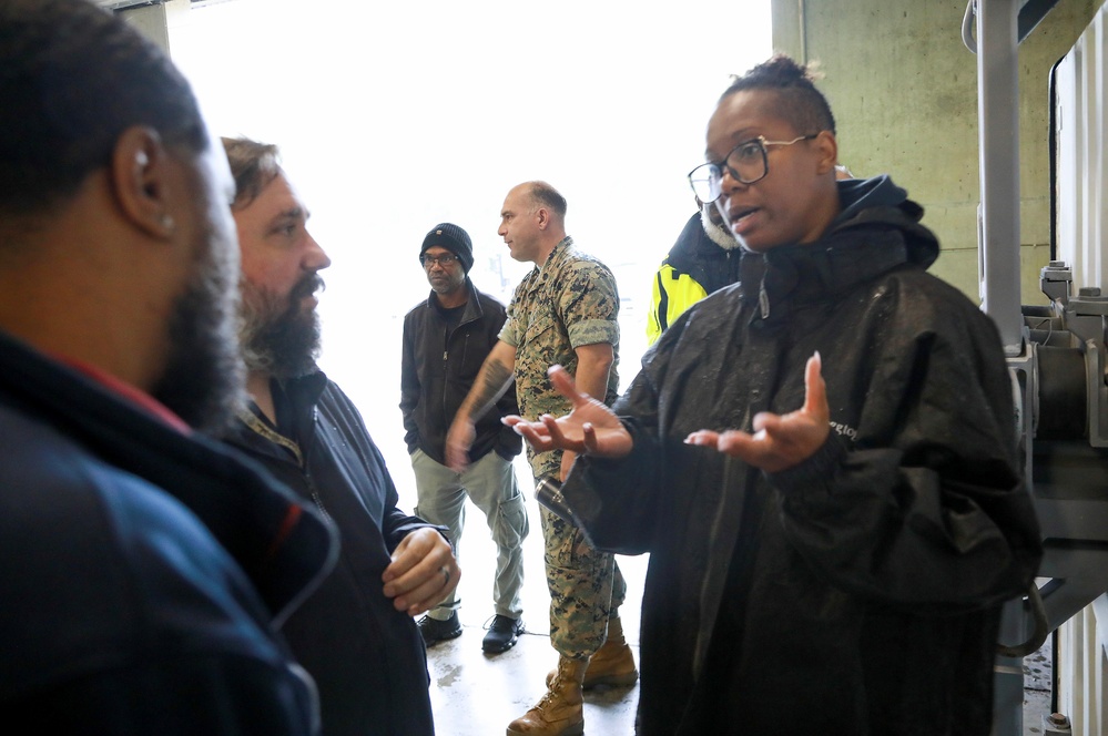 MARCORSYSCOM reps visit NWS Yorktown to enhance understanding of missile storage, maintenance