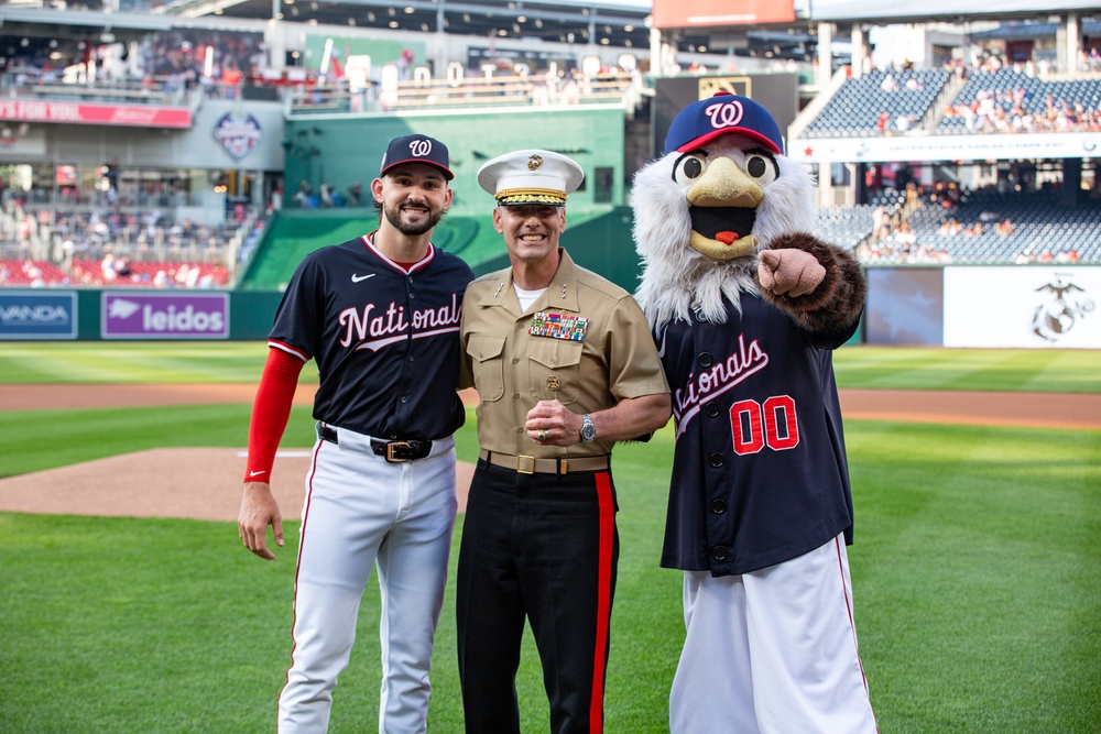Washington Nationals Honor Marine Corps with Pregame ceremony and Tribute during Marine Day