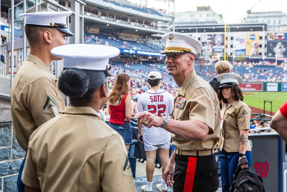 Washington Nationals Honor Marine Corps with Pregame ceremony and tribute during Marine Day