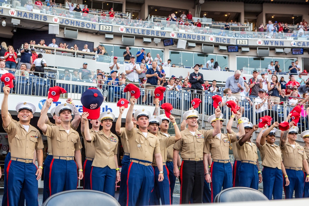 Washington Nationals Honor Marine Corps with Pregame ceremony and tribute during Marine Day