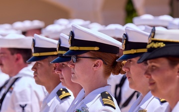 Sharp, Ready, Proud: Rota Sailors Showcase Naval Excellence in Summer Whites
