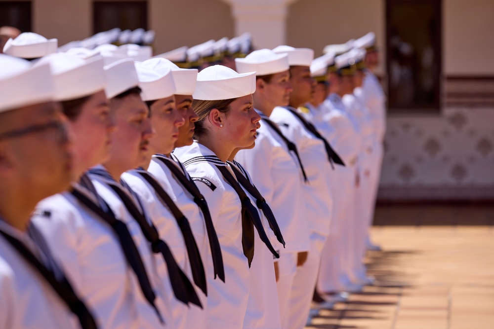 Sharp, Ready, Proud: Rota Sailors Showcase Naval Excellence in Summer Whites