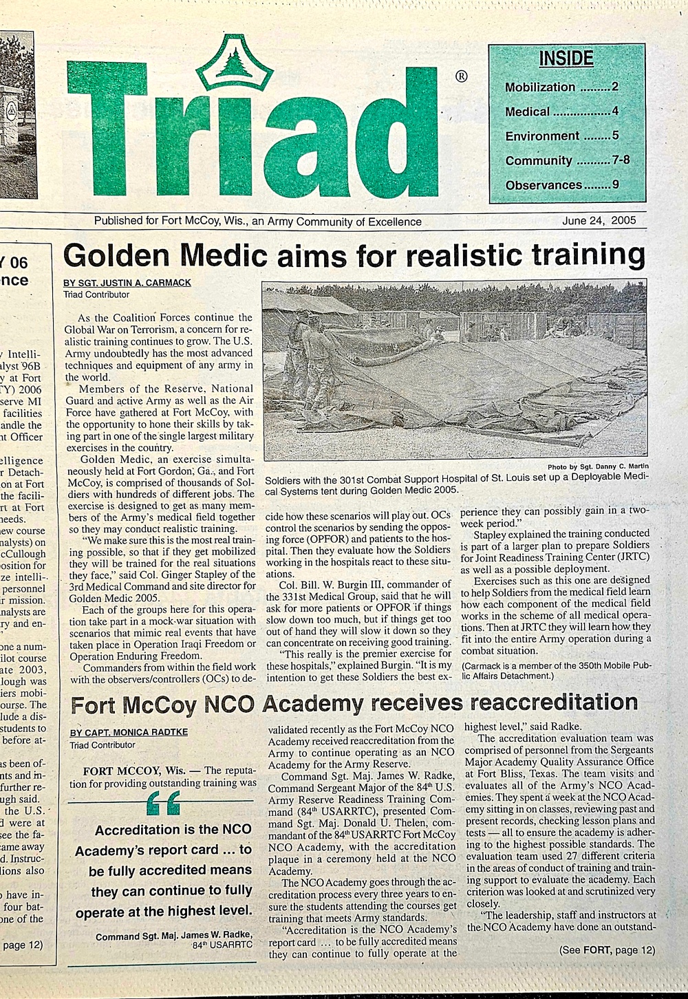 This Month in Fort McCoy History — June