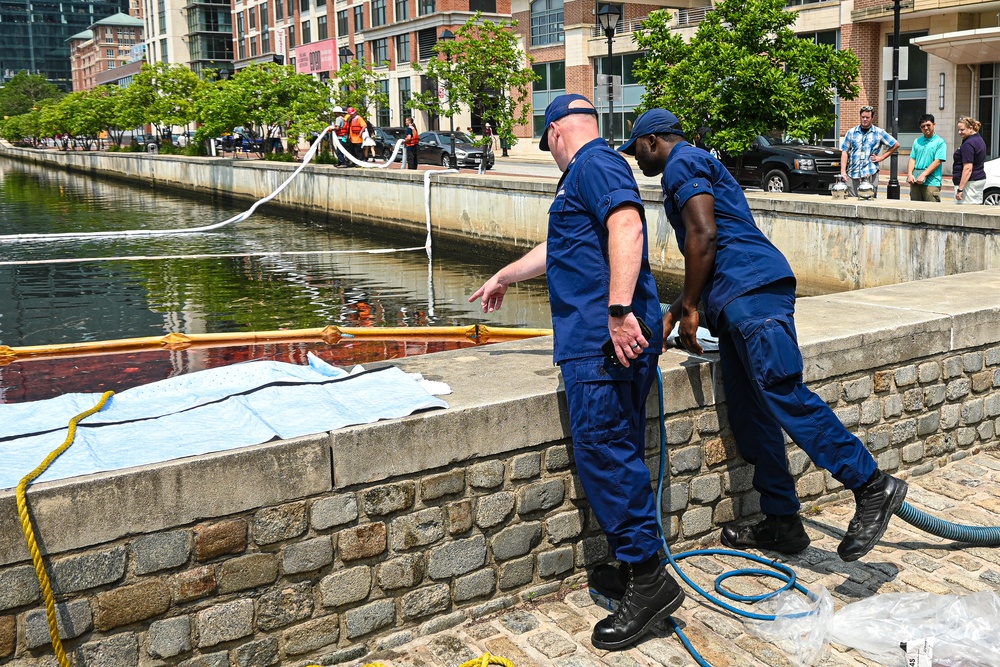 Coast Guard responds to oil sheen on Patapsco River in Maryland