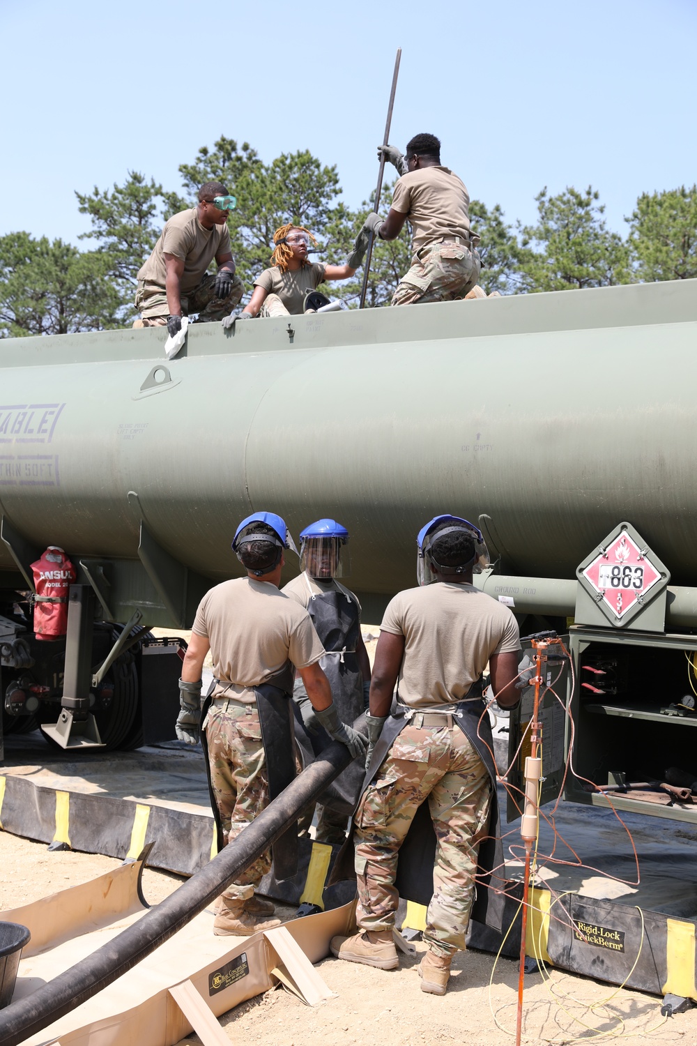 233rd Quartermaster Company Fuel System Supply Point receives fuel from the 223rd Transportation Company at QLLEX