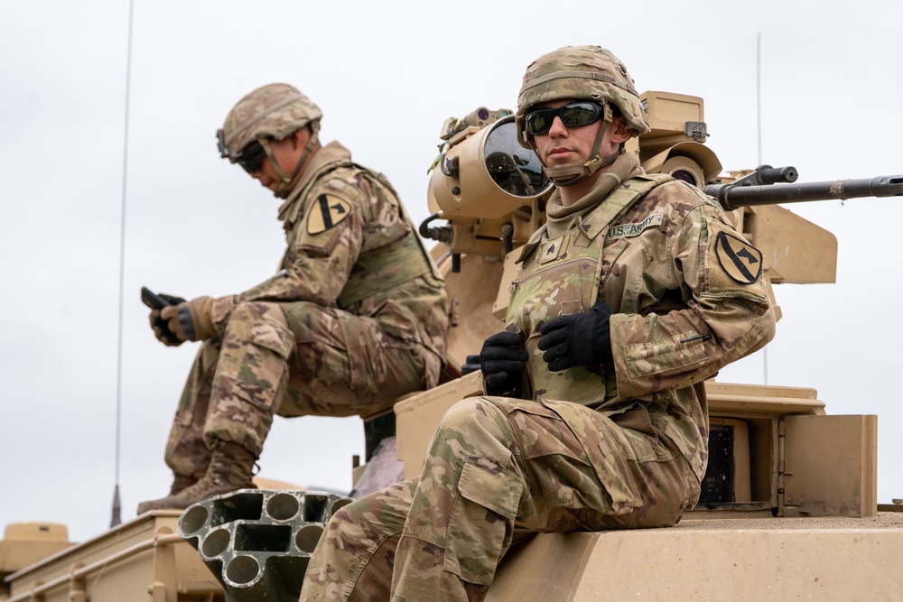 Fort Cavazos Media Day: 1-9CAV Live-Fire Exercise M1A2 Abrams &amp; M2A3 Bradley