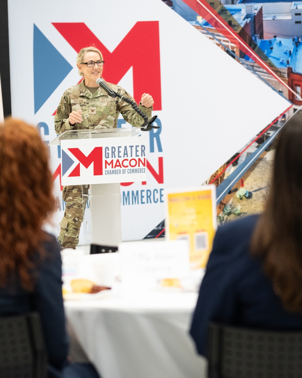 Current and former Robins AFB leaders highlight national security at ‘DIME in Action’ event for Macon-Bibb Community