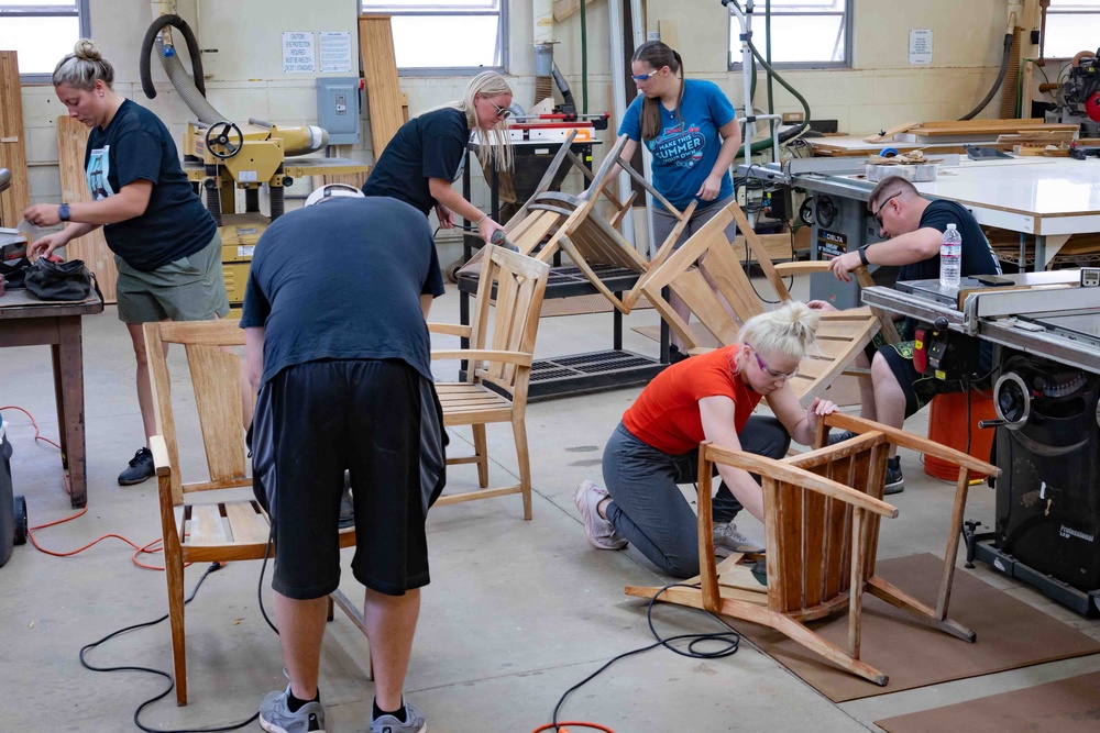 Services Airmen Refurbish MWR Furniture
