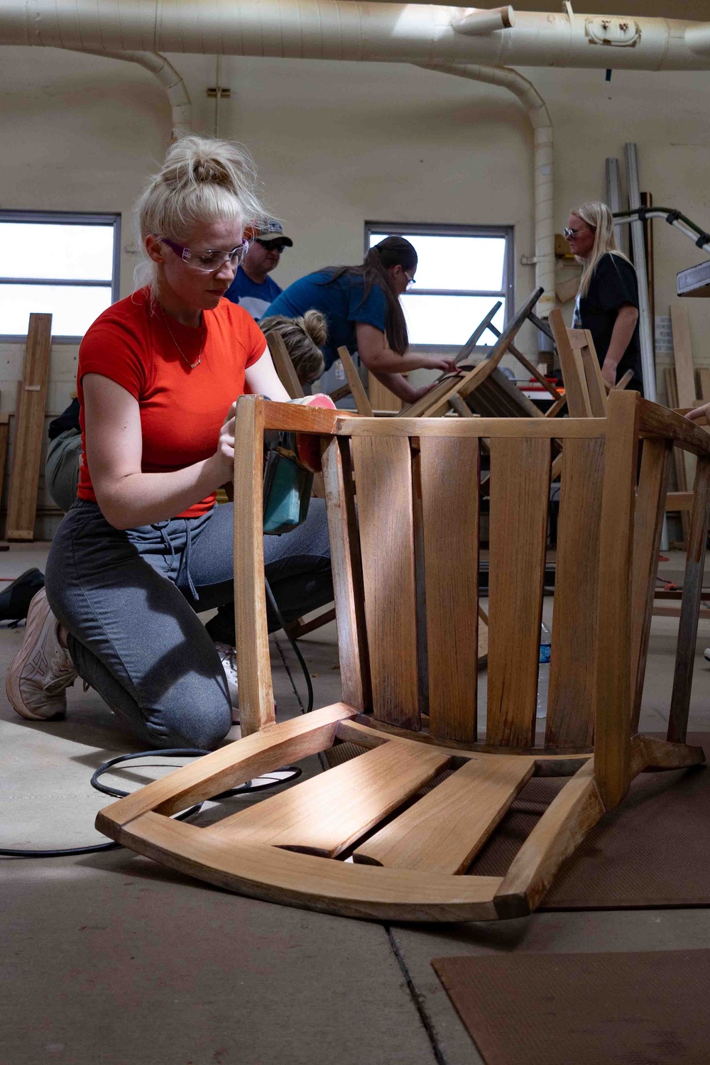 Services Airmen Refurbish MWR Furniture