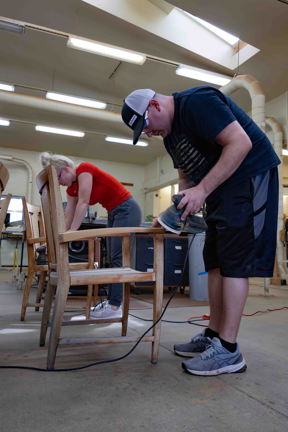Services Airmen Refurbish MWR Furniture