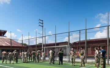U.S. Air Force and Royal Canadian Air Force medical teams participate in a knowledge exchange with the Peruvian military on Tactical Combat Casualty Care.