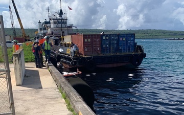 Responders address waste oil spill from freight vessel Mariana in Tinian Harbor