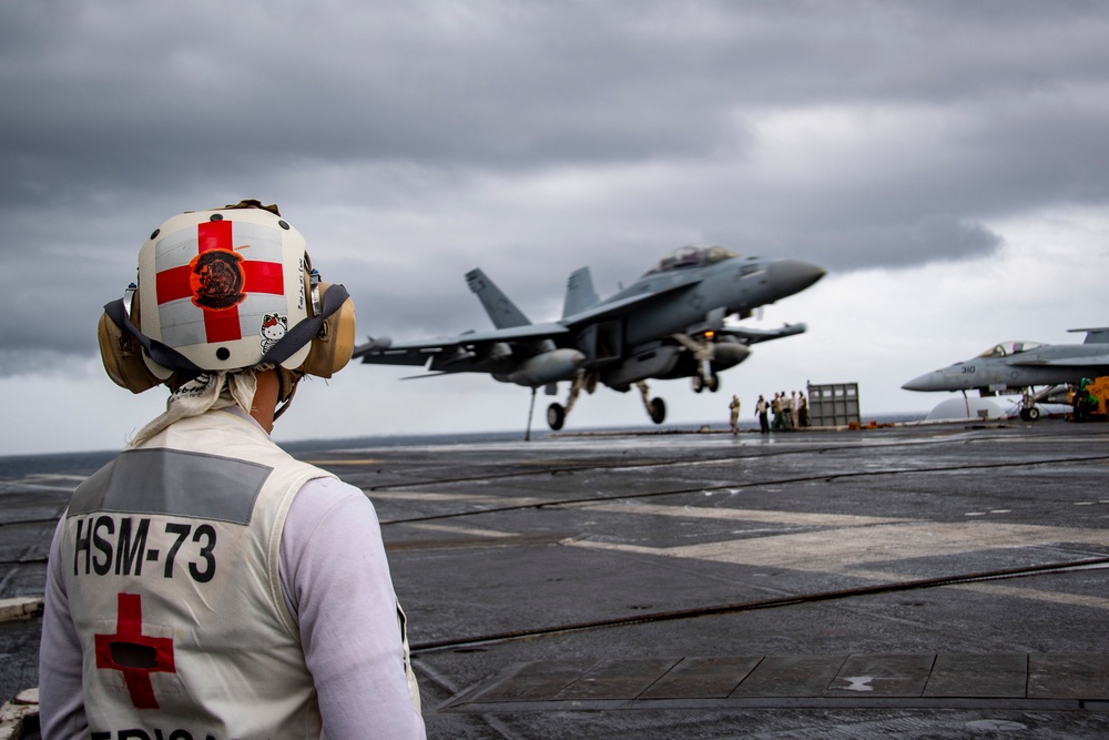 Nimitz Sailors Conduct Flight Operations