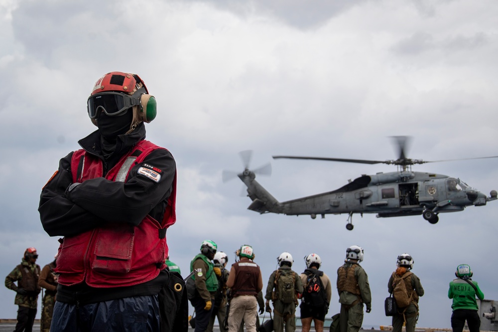 Nimitz Sailors Conduct Flight Operations