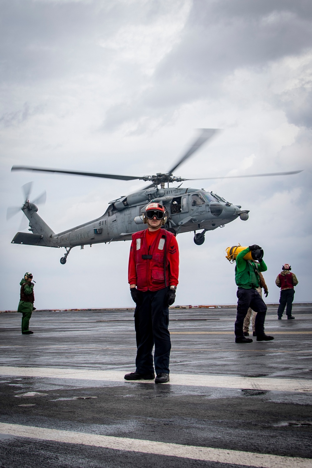 Nimitz Sailors Conduct Flight Operations