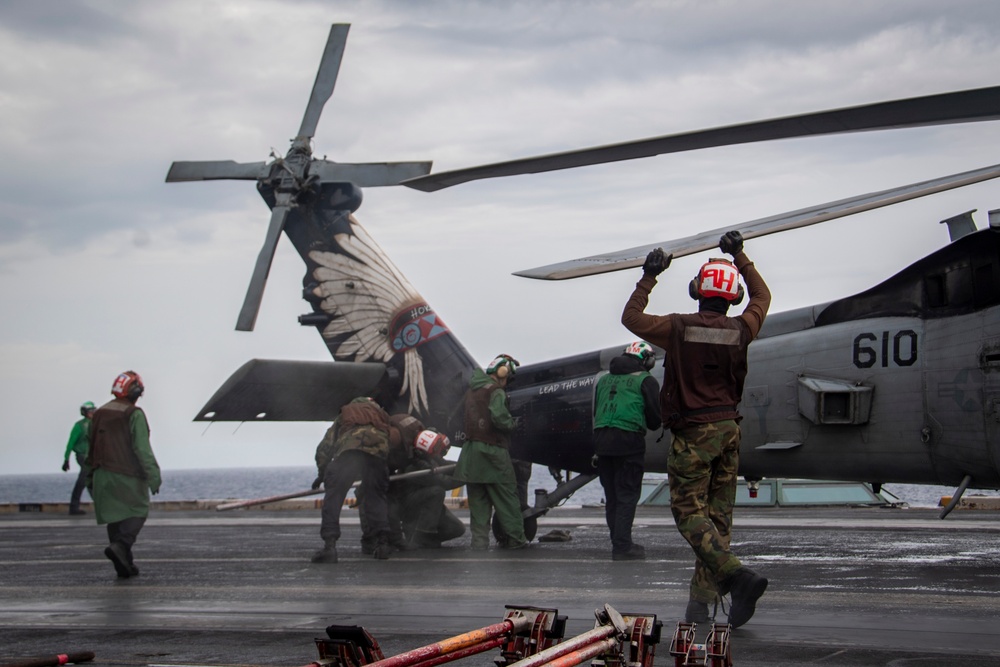 Nimitz Sailors Conduct Flight Operations