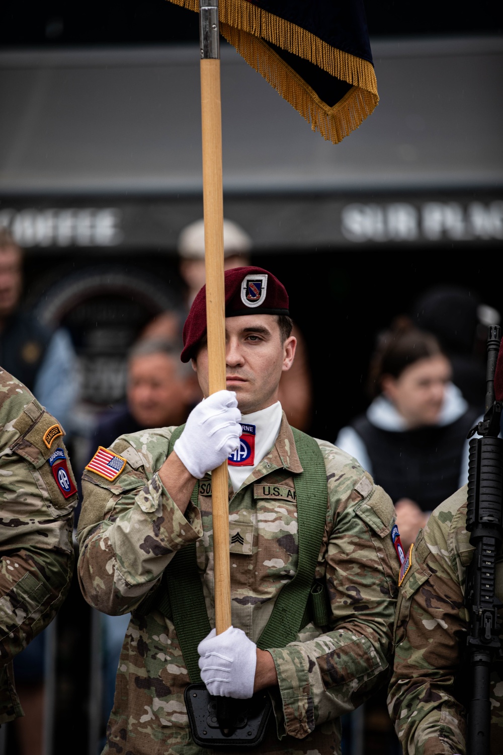 81st D-Day Anniversary: Airborne Paratroopers commemorate Signal Monument in Sainte-Mère-Église