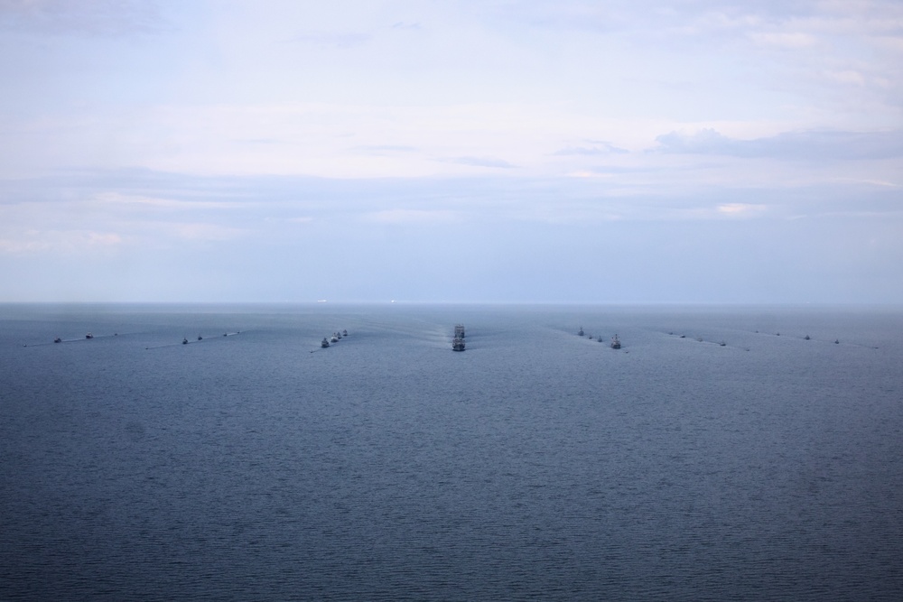 BALTOPS 25 ships sail in formation