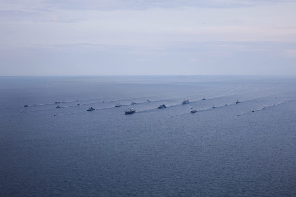 BALTOPS 25 ships sail in formation