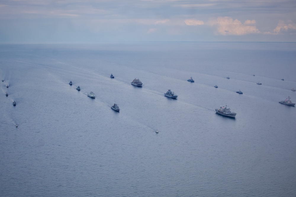 BALTOPS 25 ships sail in formation