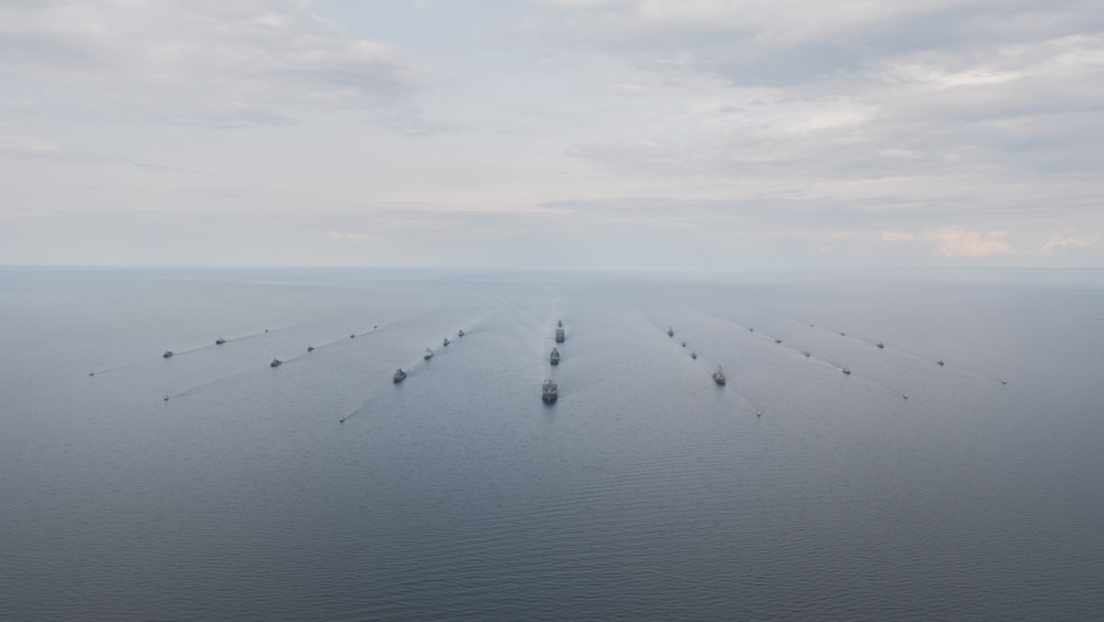 BALTOPS 25 ships sail in formation