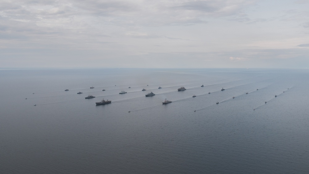 BALTOPS 25 ships sail in formation
