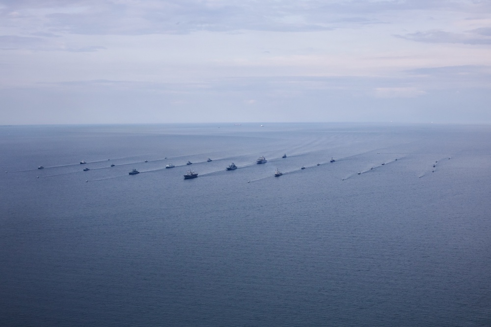 BALTOPS 25 ships sail in formation