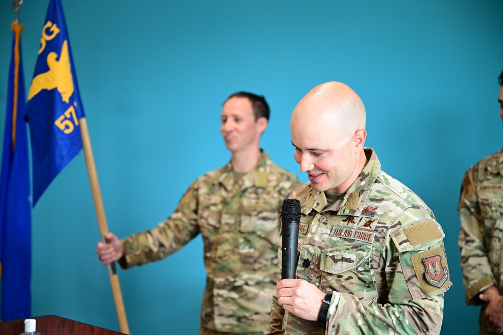 57th RQS conducts change of command ceremony