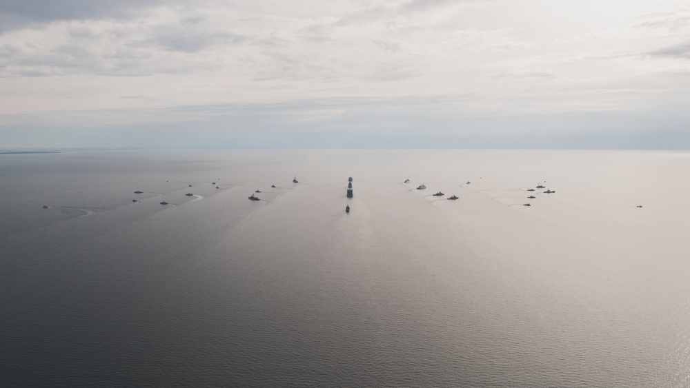 BALTOPS 25 ships sail in formation