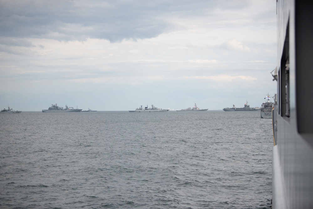 BALTOPS 25 ships sail in formation