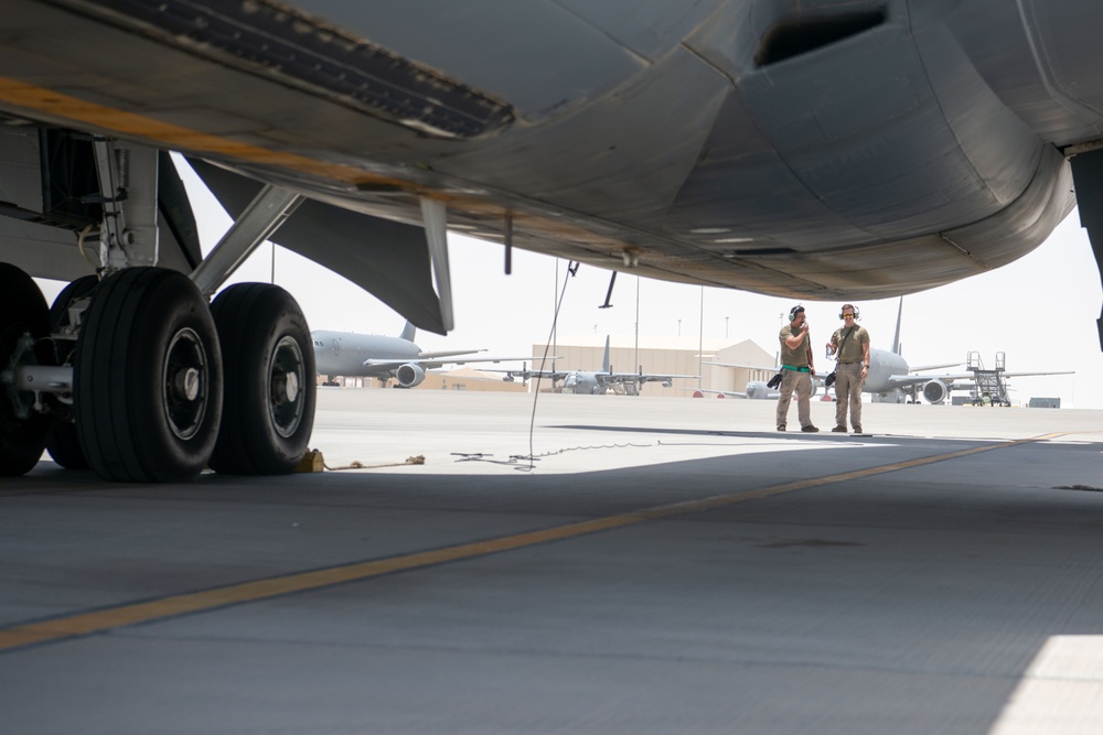 32nd EARS Maintainers Tackle KC-135 Repairs