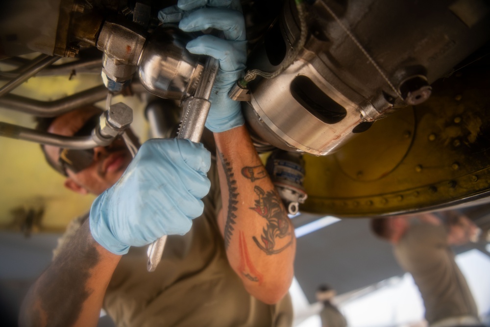 32nd EARS Maintainers Tackle KC-135 Repairs