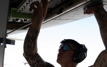 The KC-46A Pegasus provides refueling support in AOR