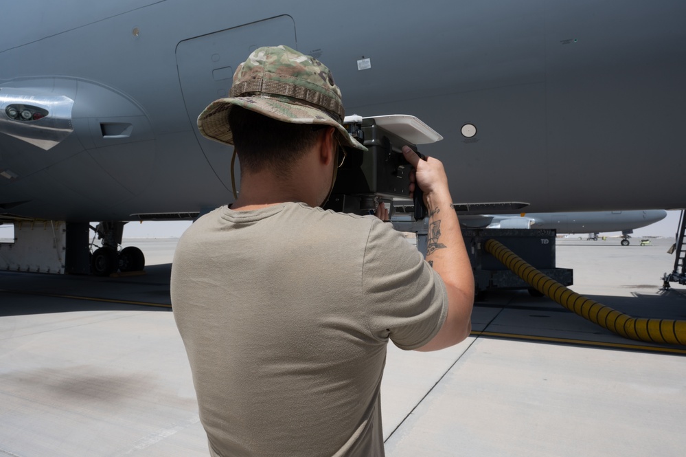 The KC-46A Pegasus provides refueling support in AOR