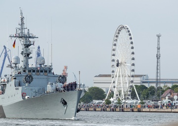 BALTOPS 25 ships depart Rostock, Germany