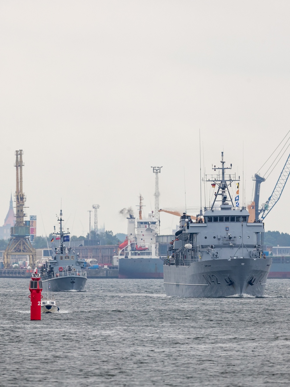 BALTOPS 25 ships depart Rostock, Germany