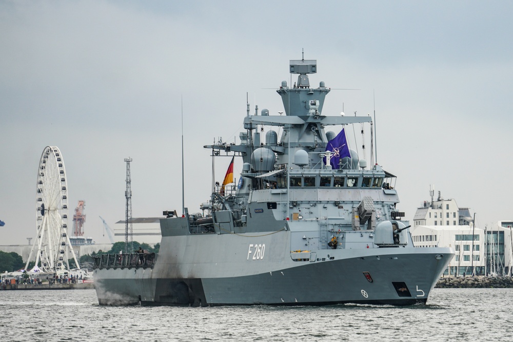 BALTOPS 25 ships depart Rostock, Germany