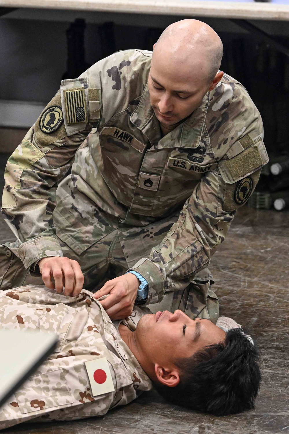 US, Japan service members train together in casualty combat care
