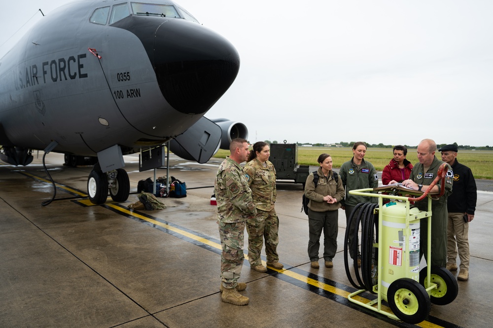 The 100th ARW flies over the Beaches of Normandy for the 81st Anniversary of D-Day