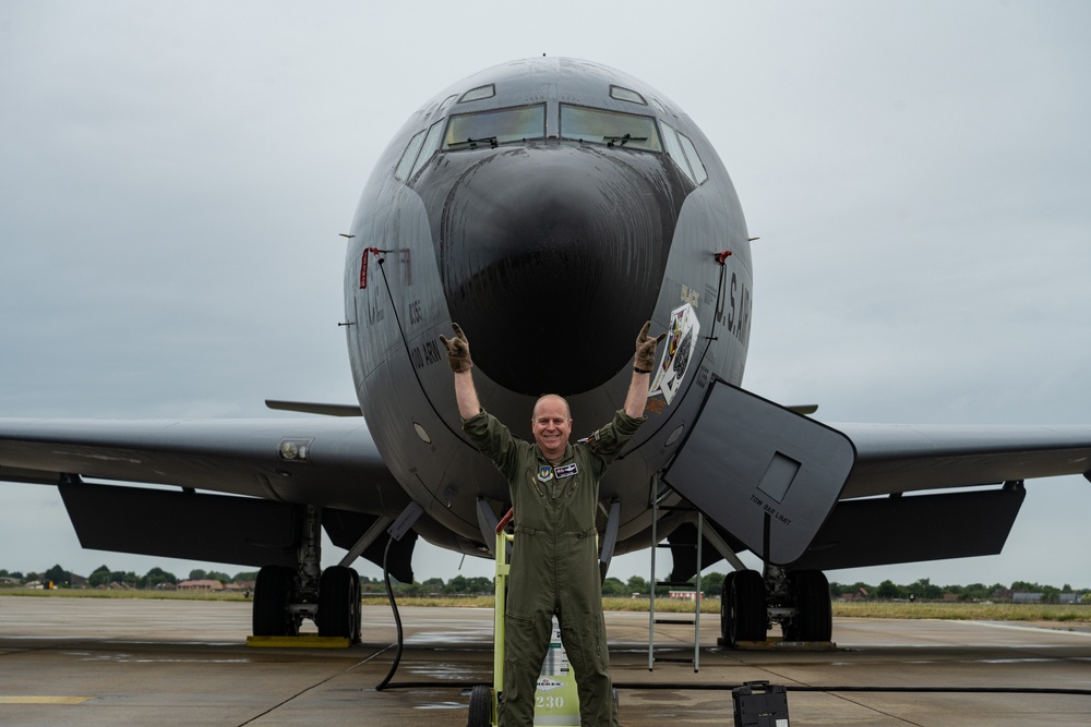 The 100th ARW flies over the Beaches of Normandy for the 81st Anniversary of D-Day