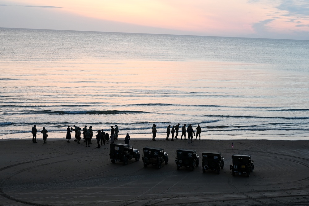 29th ID Soldiers honor Bedford Boys in early morning Omaha Beach ceremony